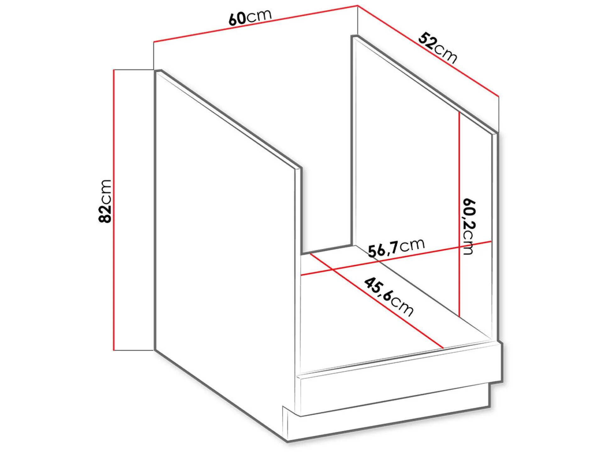 Modulskab til indbyggede apparater Retro White 109