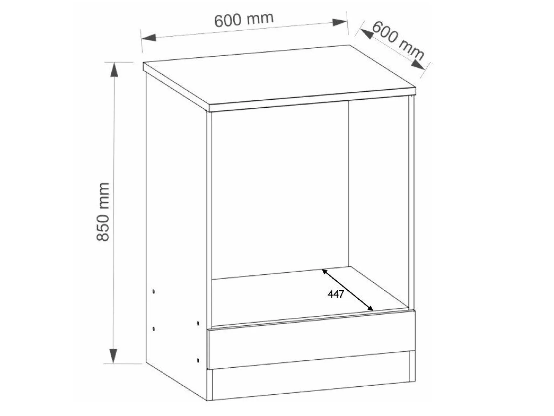 Modulskab til indbyggede apparater Eli Dark 104