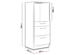 Modulskab til indbyggede apparater Wood Grey 102