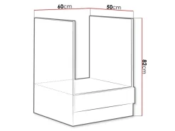 Modulskab til indbyggede apparater Multi White 116