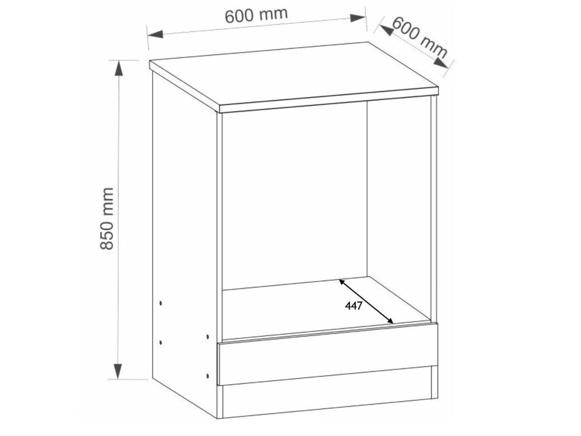 Modulskab til indbyggede apparater Eli Light 104