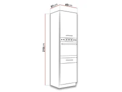 Modulskab til indbyggede apparater Wood White 113