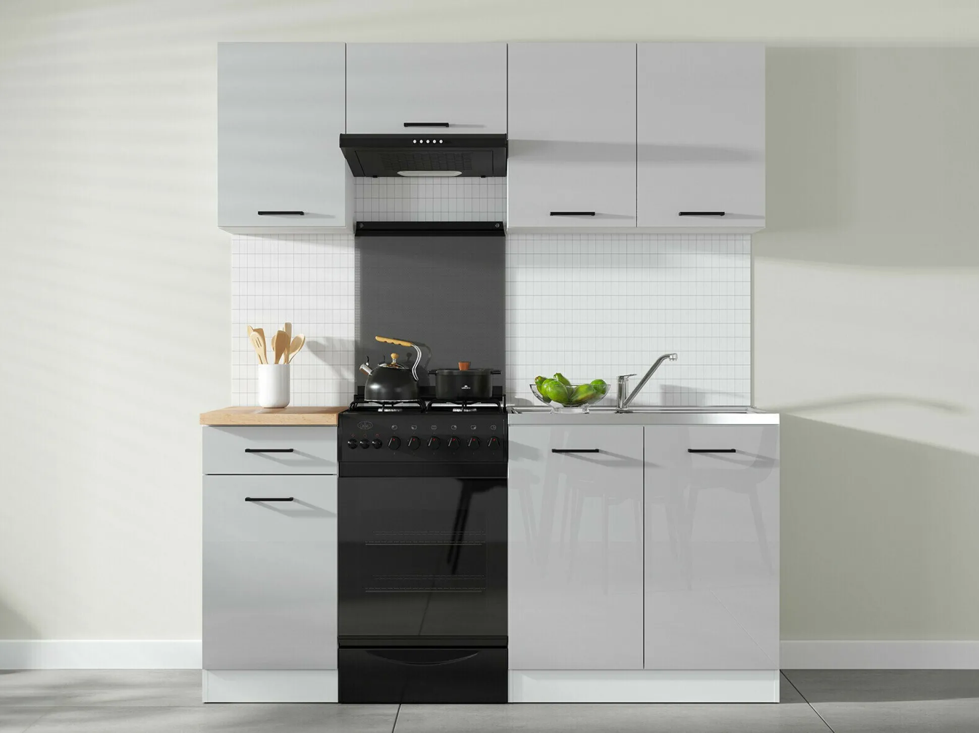 Modulvægskab Line Grey 104