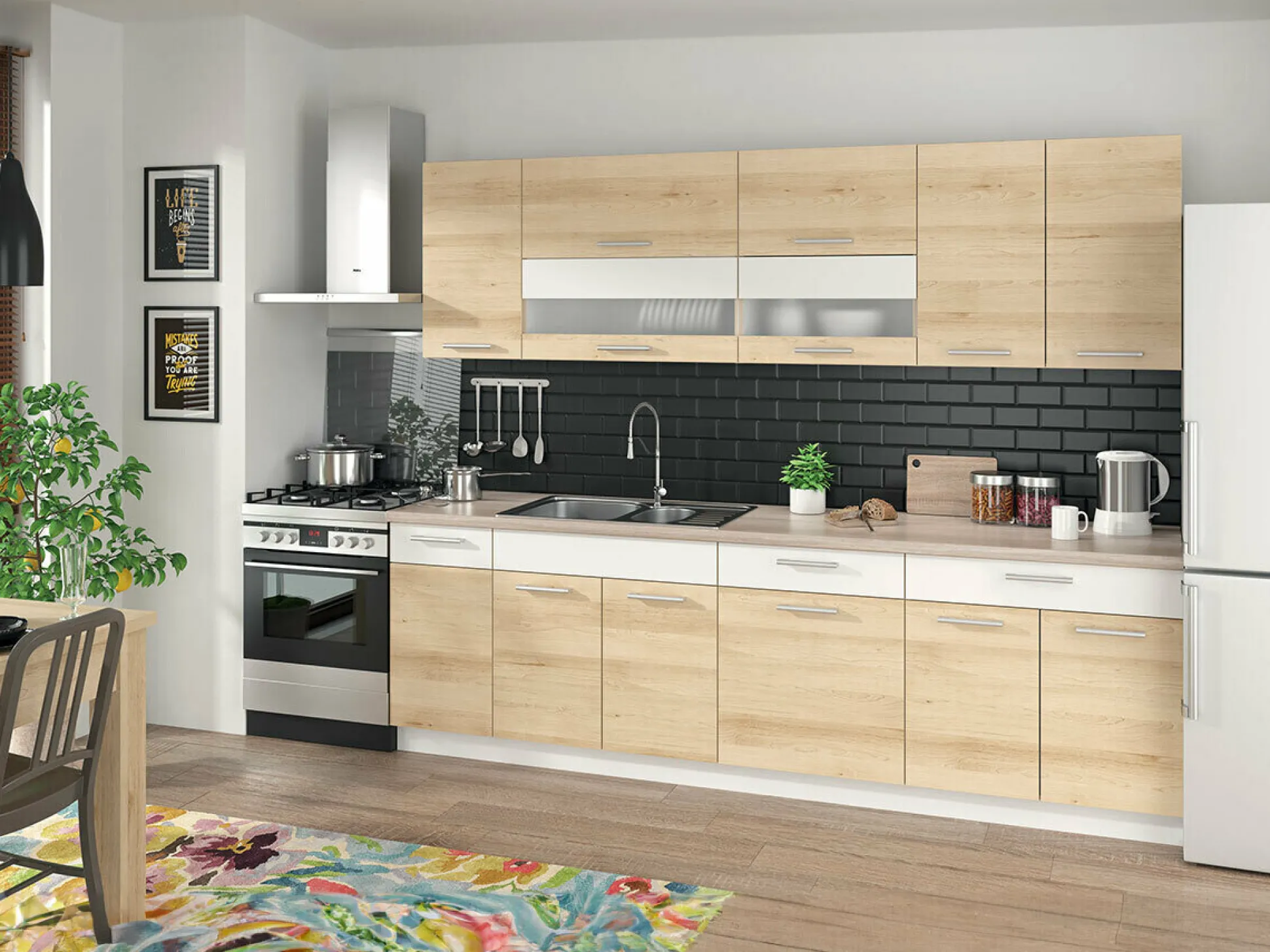 Modulvægskab Mode Beech 105