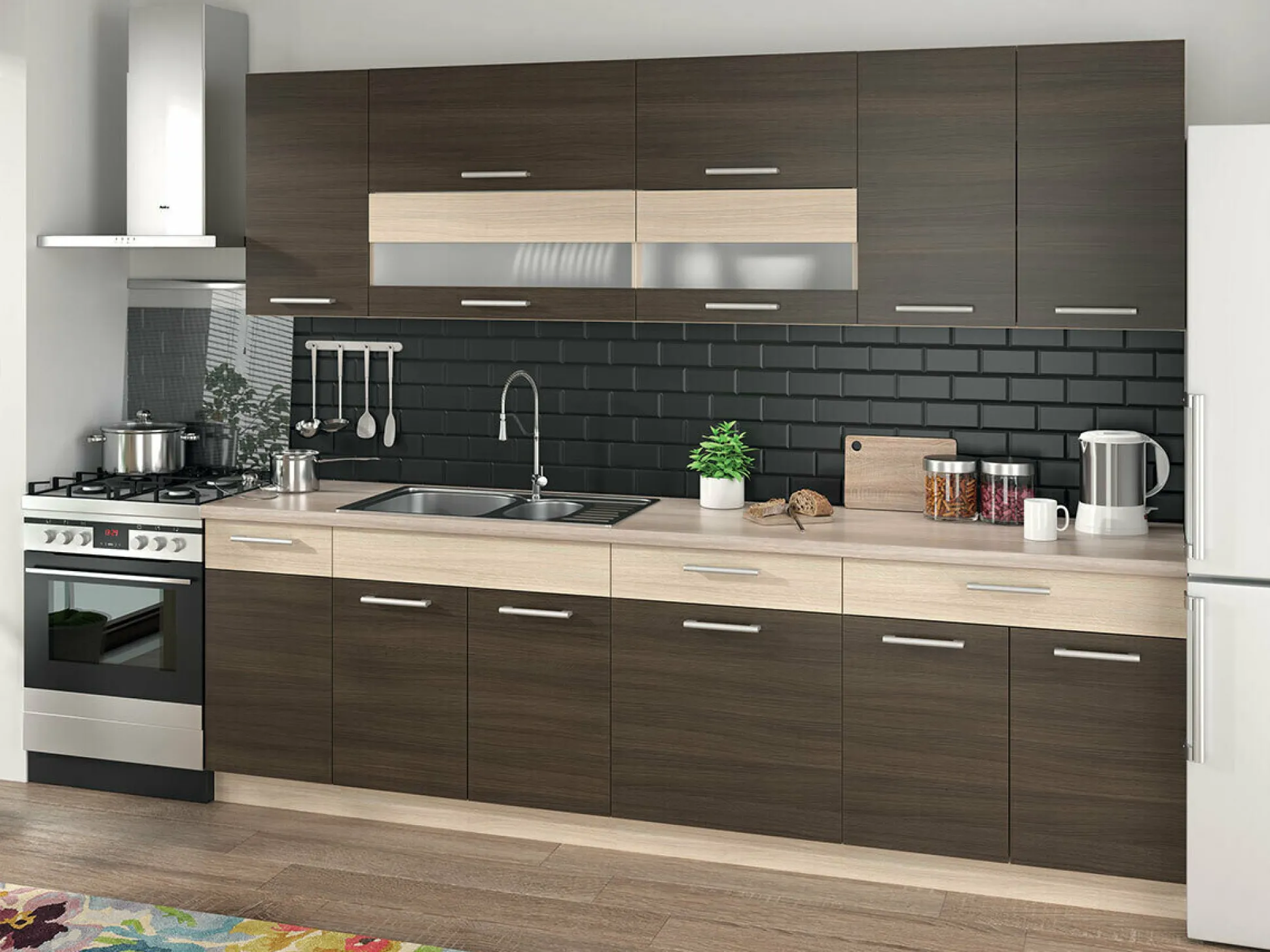 Modulvægskab Mode Dark 102