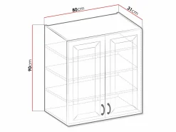 Modulvægskab Retro Grey 140