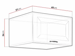 Modulvægskab Retro Grey 138