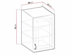 Modulvægskab Retro Grey 130