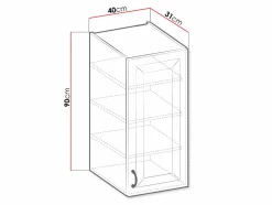 Modulvægskab Retro Grey 127