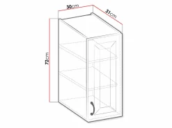 Modulvægskab Retro Grey 123