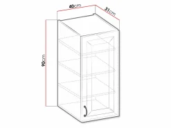Modulvægskab Retro White 127
