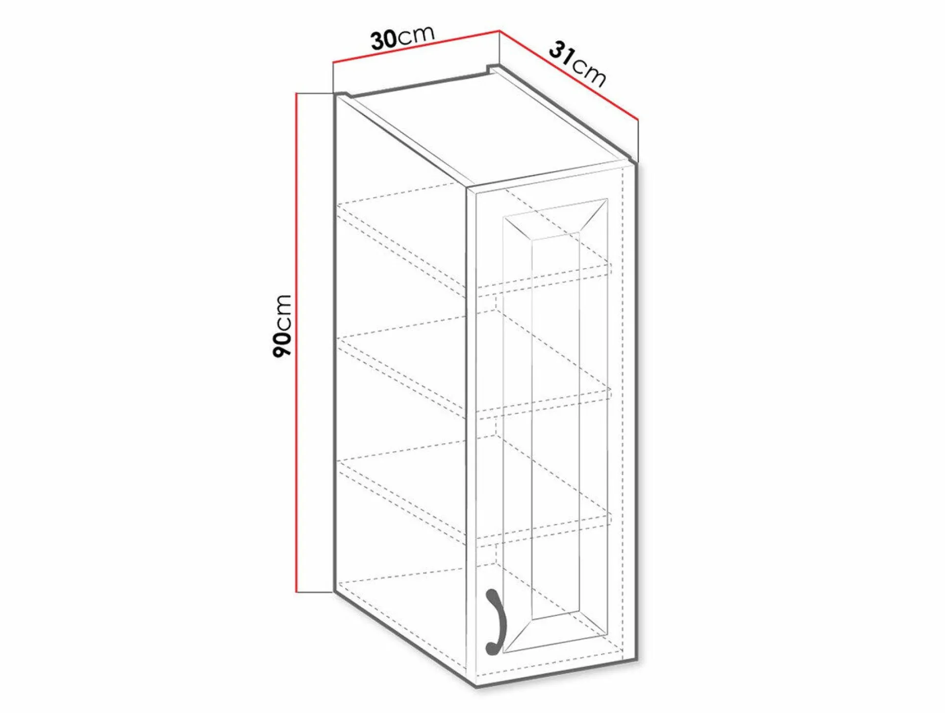 Modulvægskab Retro White 124