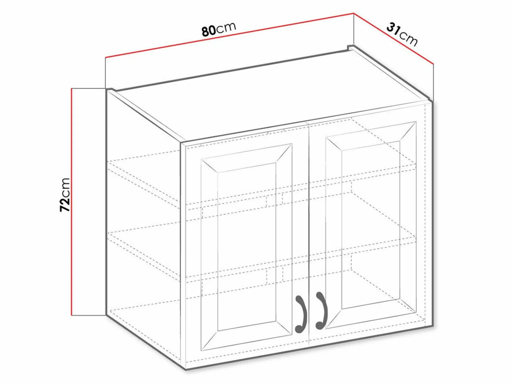 Modulvægskab Retro White 139