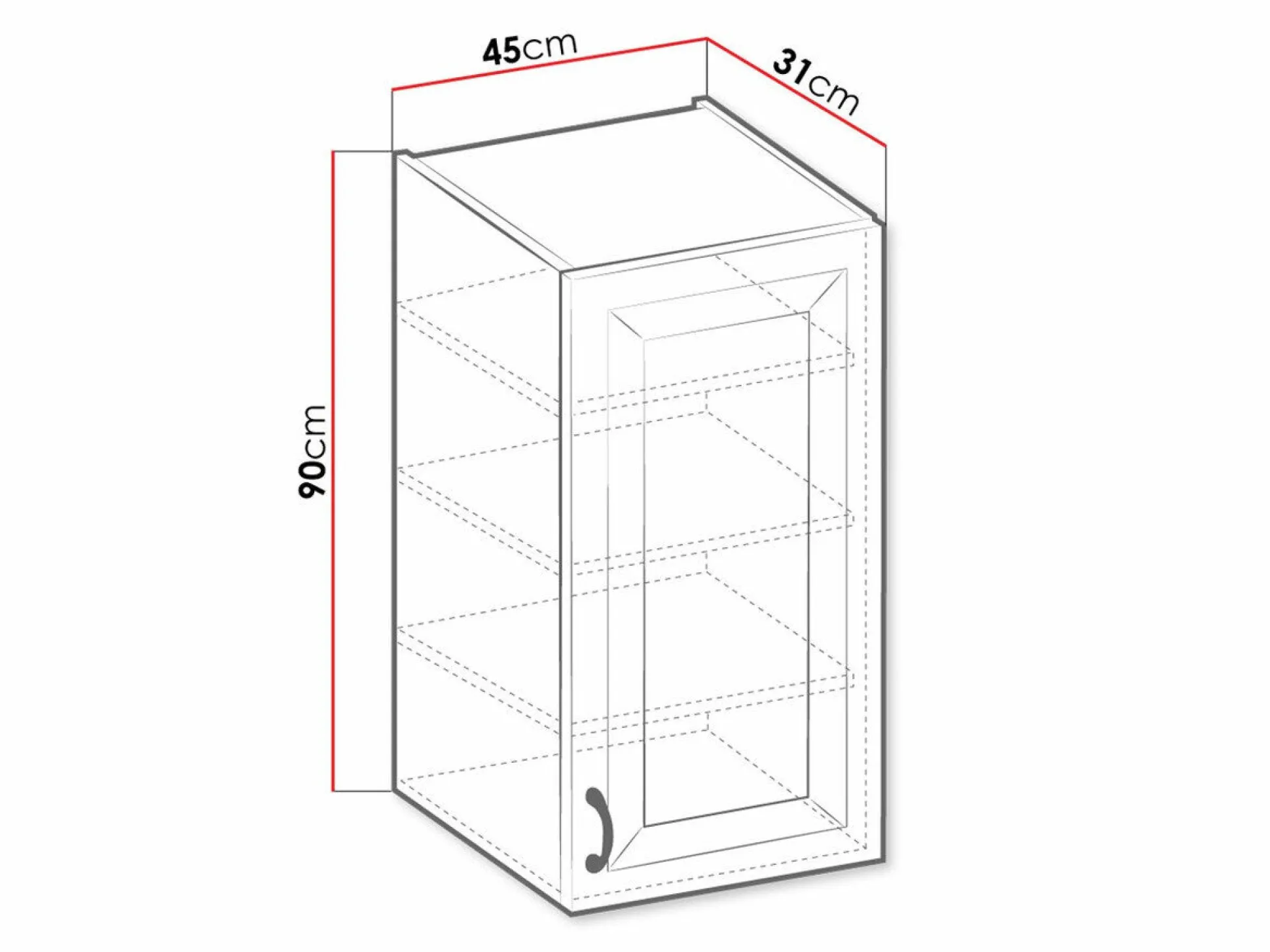 Modulvægskab Retro White 131