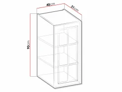 Modulvægskab Retro White 129