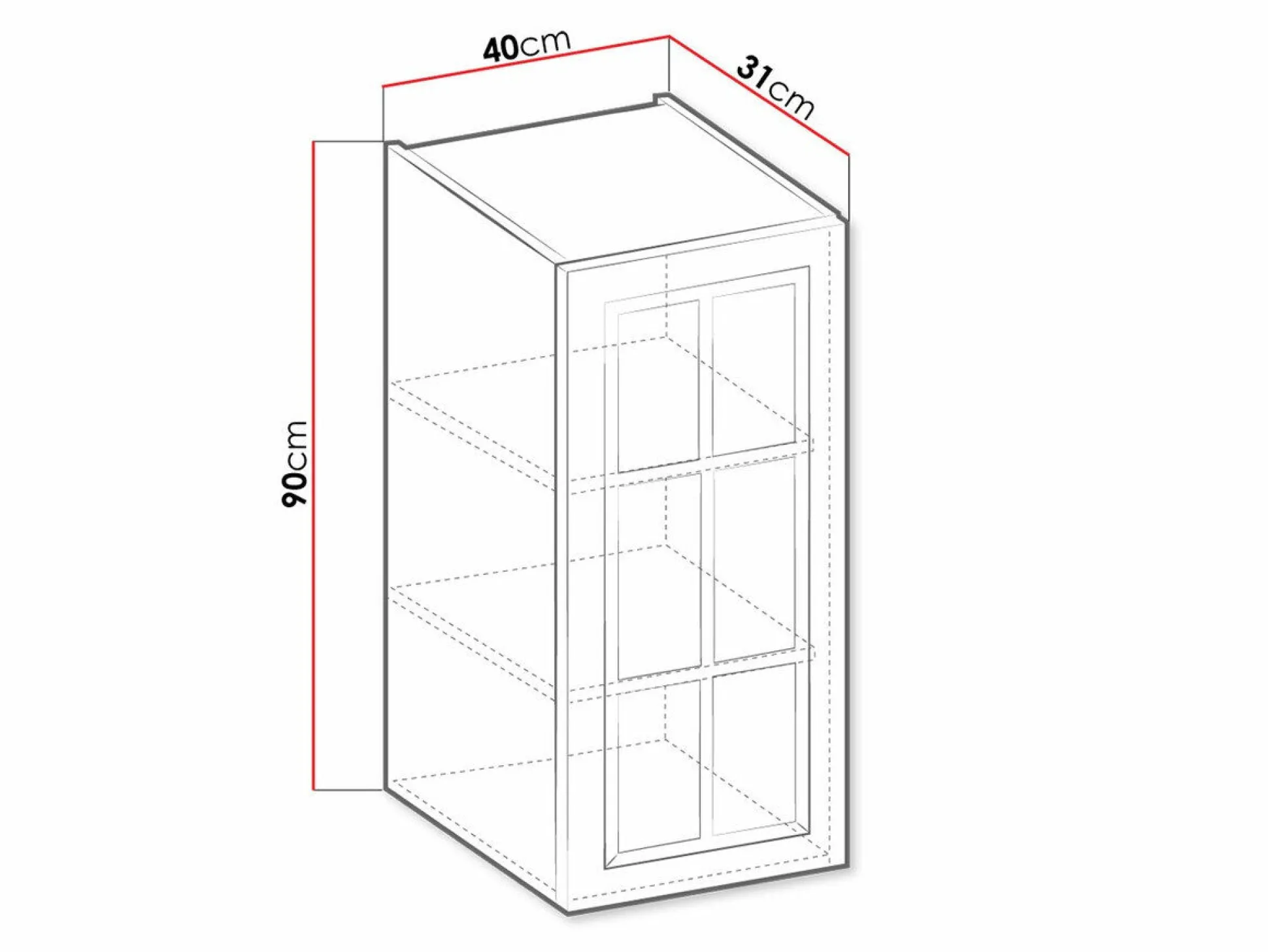 Modulvægskab Retro White 129