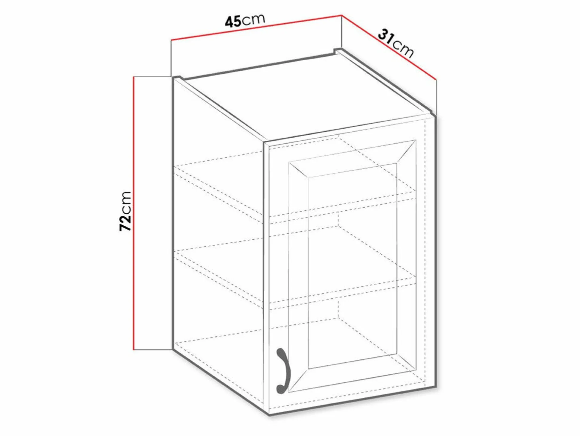 Modulvægskab Retro White 130