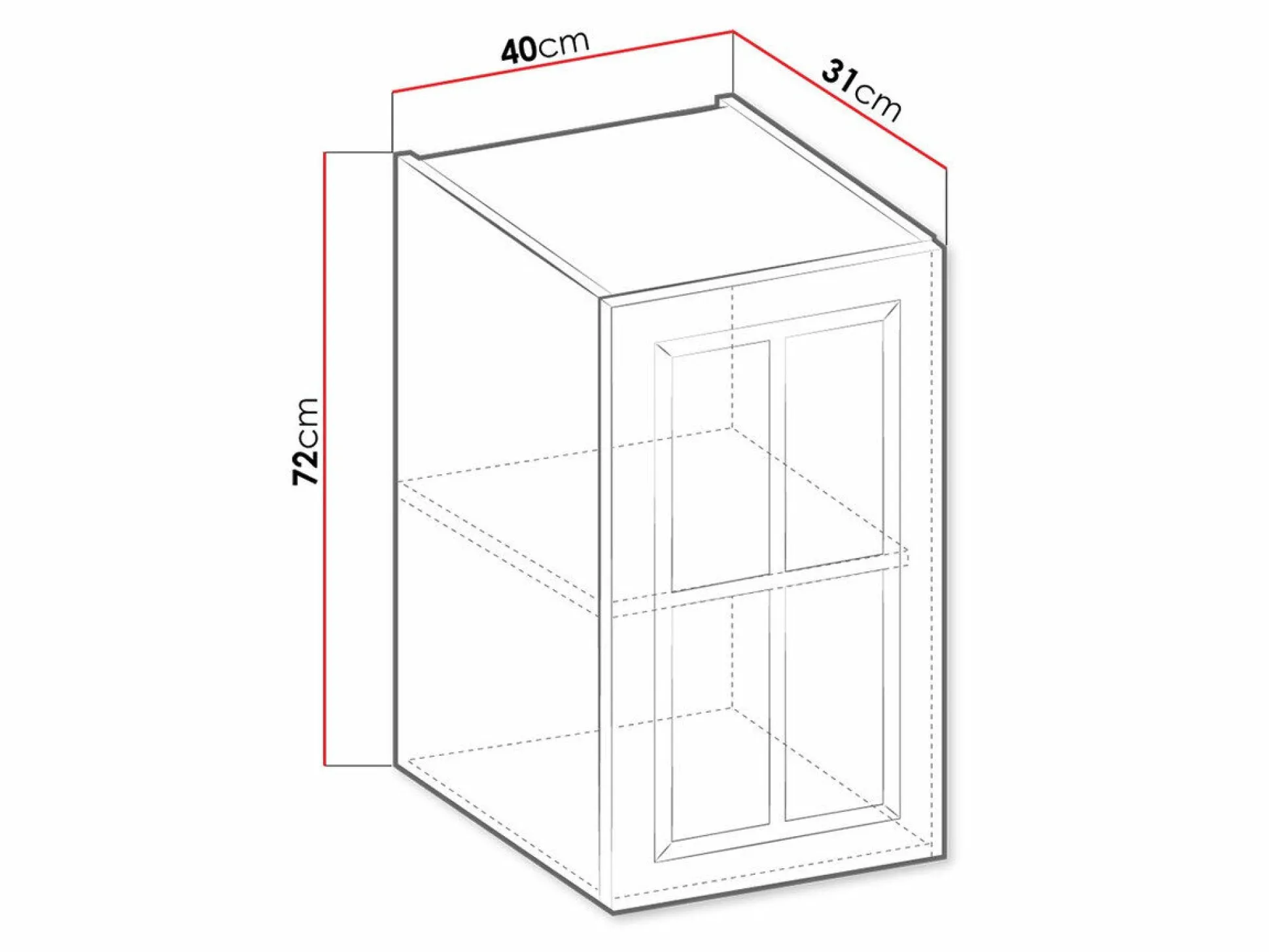 Modulvægskab Retro White 128