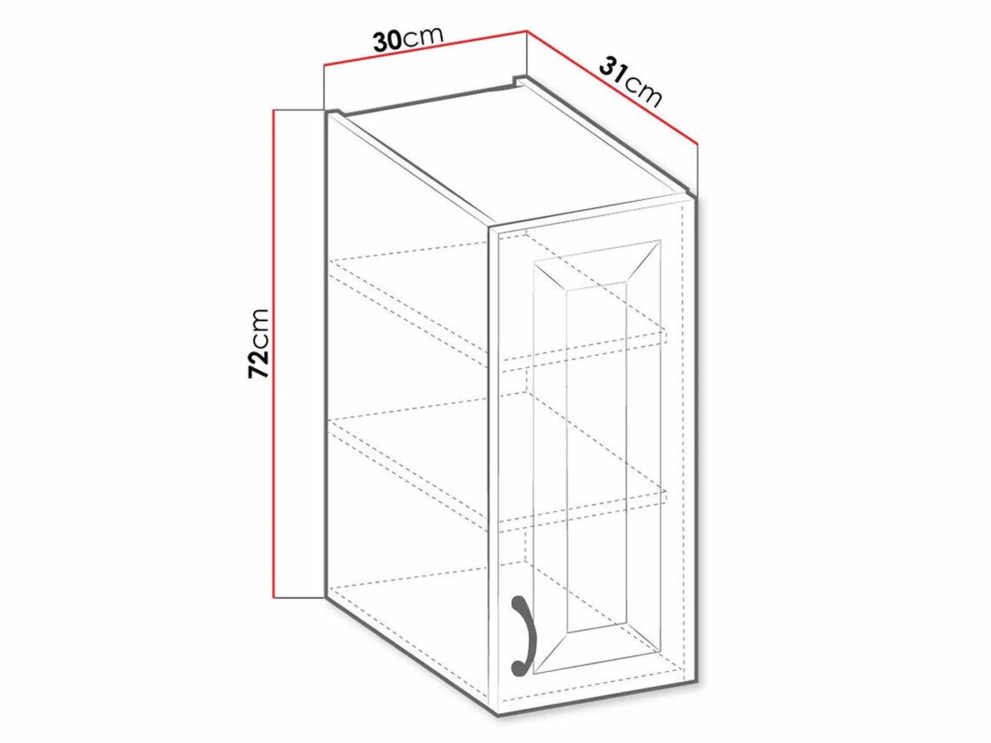 Modulvægskab Retro White 123