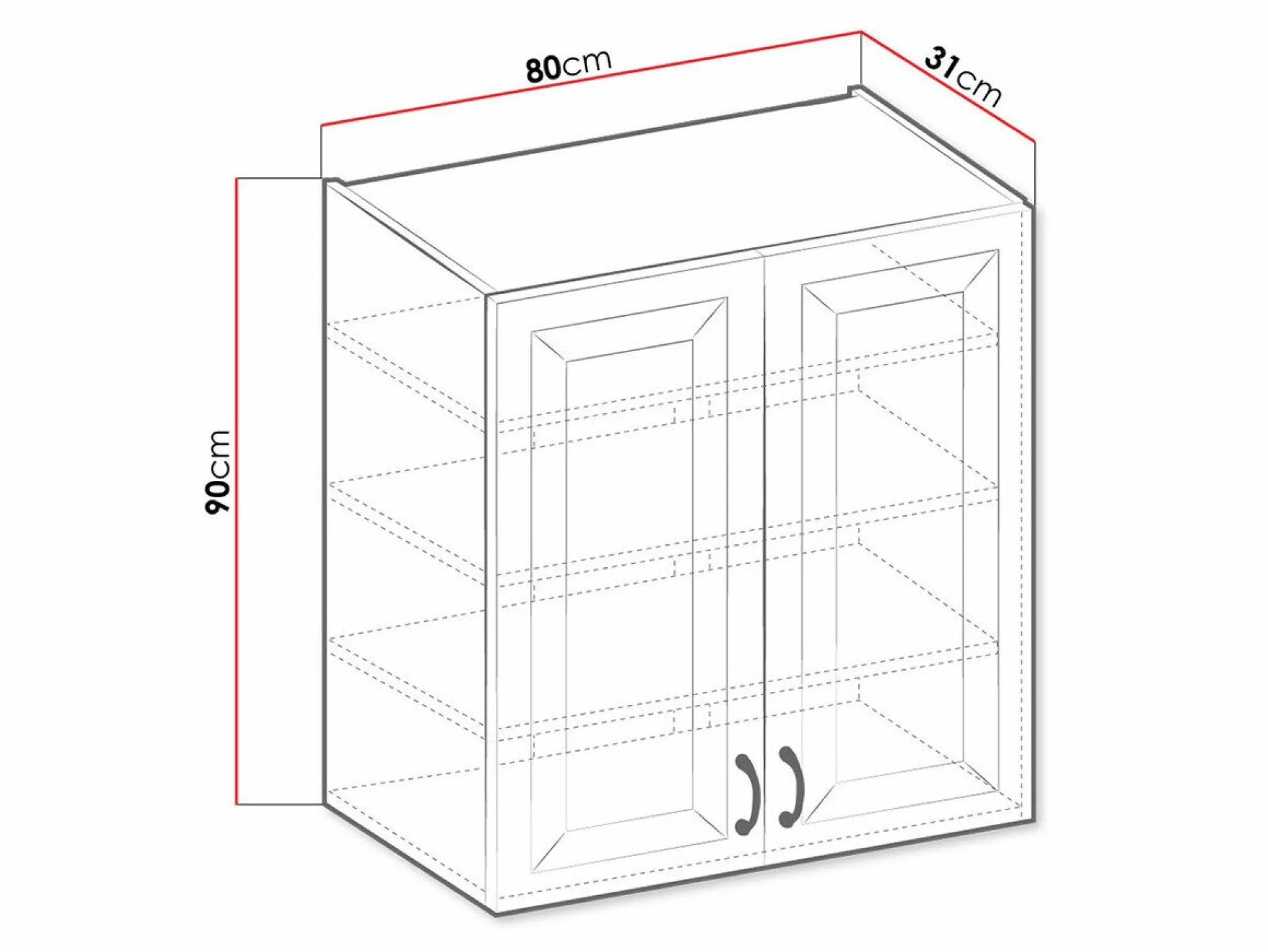 Modulvægskab Retro White 140
