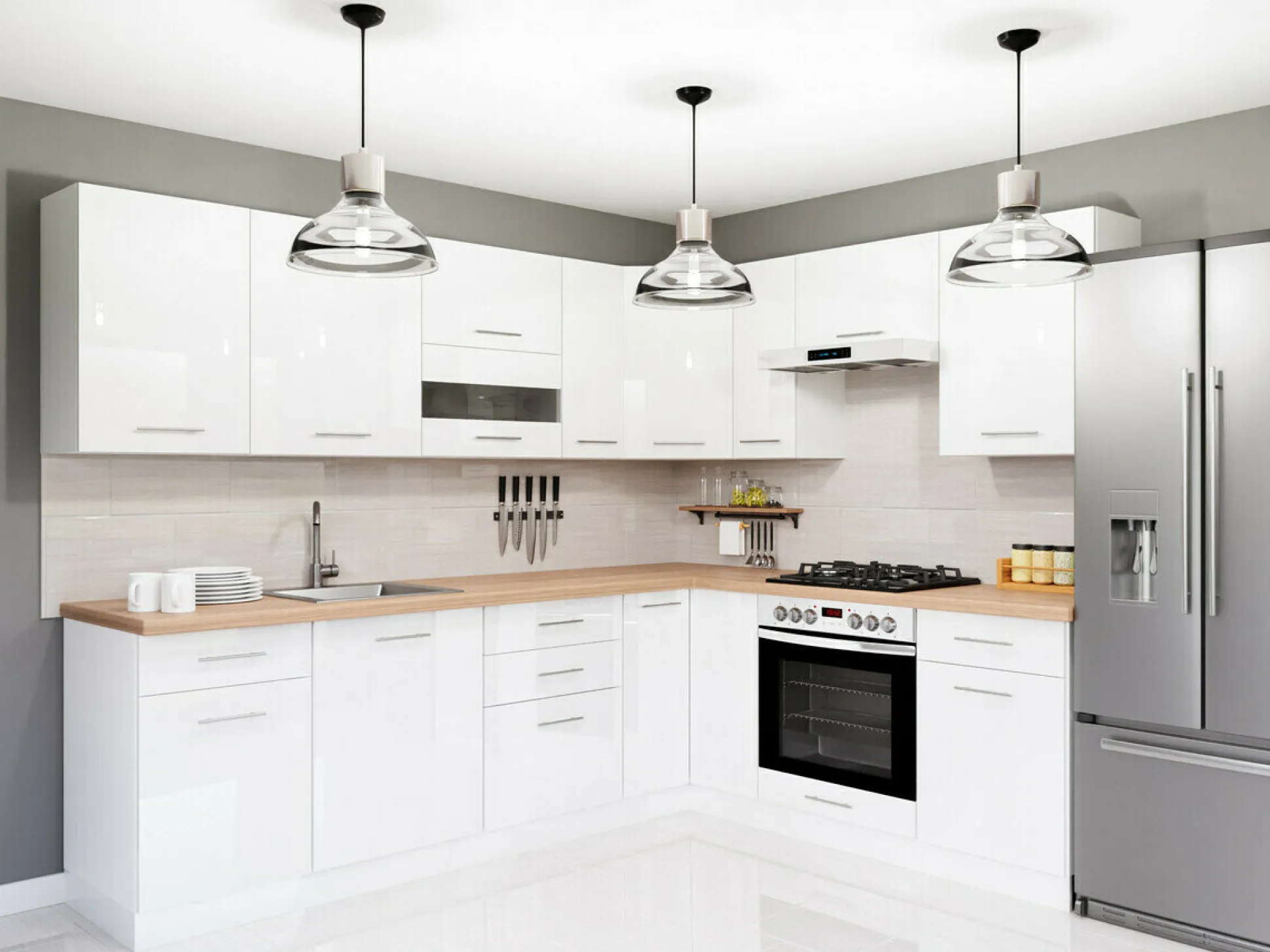 Modulvægskab Tiffa White 130