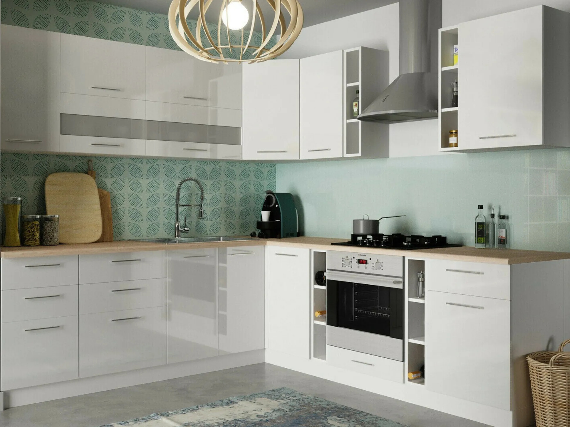 Modulvægskab Tiffa White 133