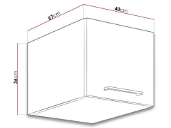 Modulvægskab Wood Grey 128