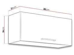 Modulvægskab Wood Grey 129
