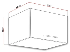 Modulvægskab Wood White 124