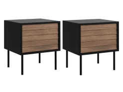 Natbordssæt Flosoru 106 (Valnød + Sort)