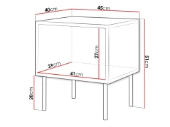Natbordssæt Flosoru 106 (Valnød + Sort)
