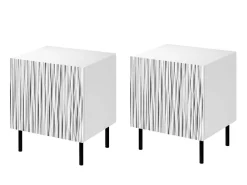 Natbordssæt Lorelbo 102 (Hvid + Sort)