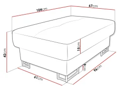 Polstret bænk Comfivo Ruta (Magic Velvet 2216)