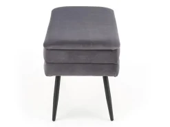 Polstret bænk Houston 1255 (Grå + Sort)