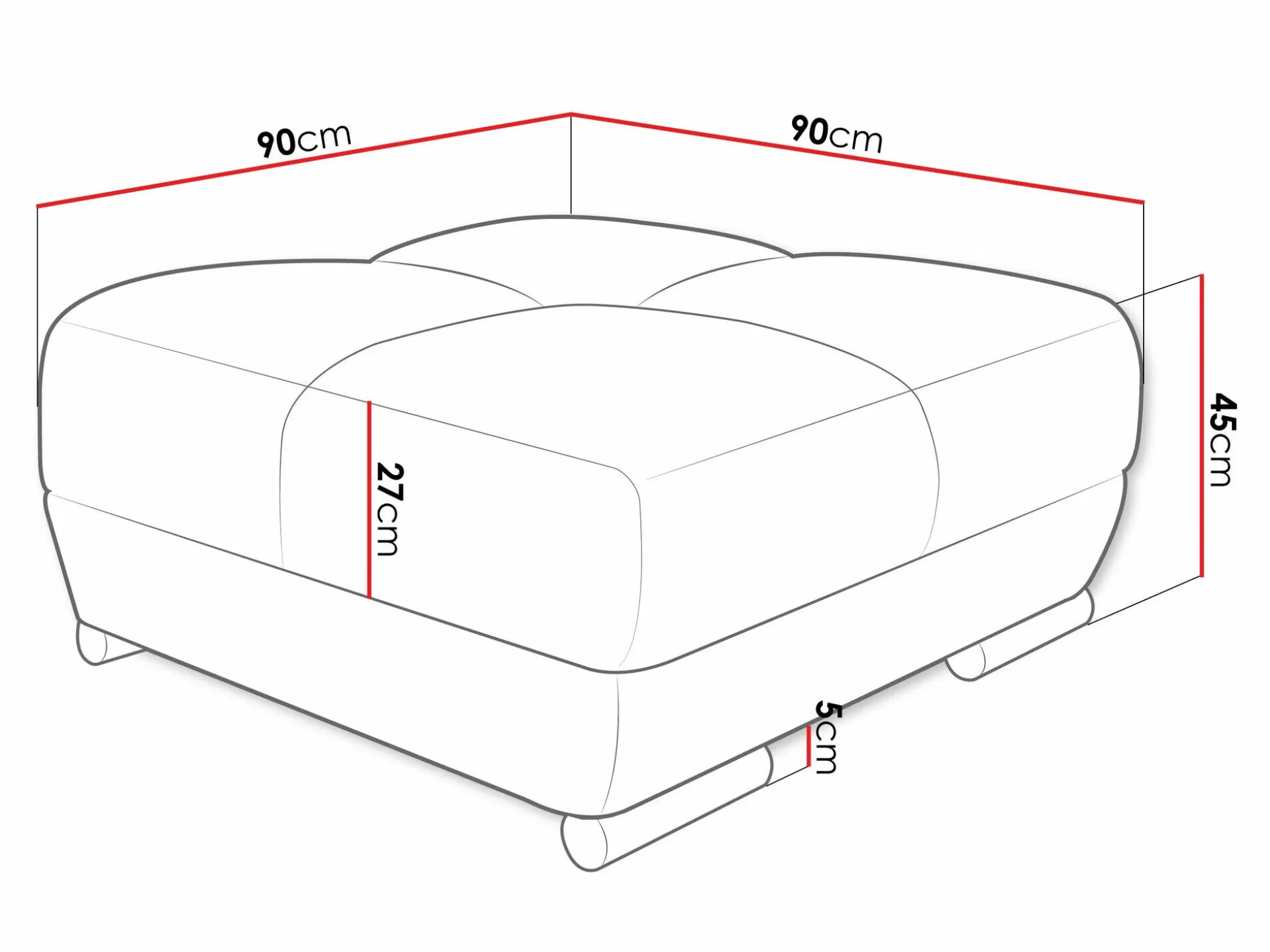 Polstret bænk Signis (Velo 621)