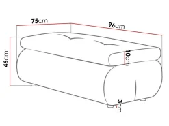 Polstret bænk Temple 115