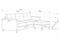 Polstret møbelsæt Houston 1825 (Grå)