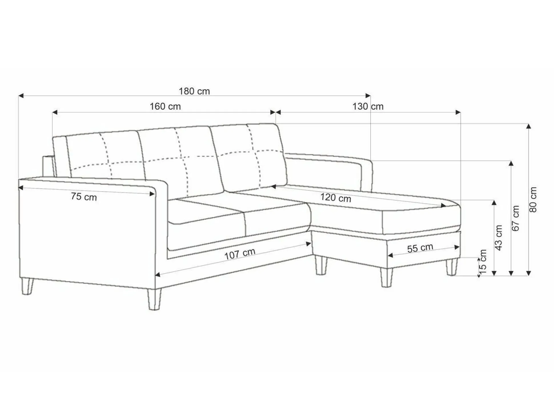 Polstret møbelsæt Houston 1825 (Grå)