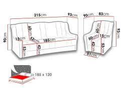 Polstret møbelsæt Providence 110 (Ibiza 04 + Ibiza 03)