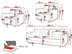 Polstret møbelsæt Veldala 106 (Manila 18)