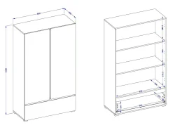 Reol Alfere 122 (Hvid)