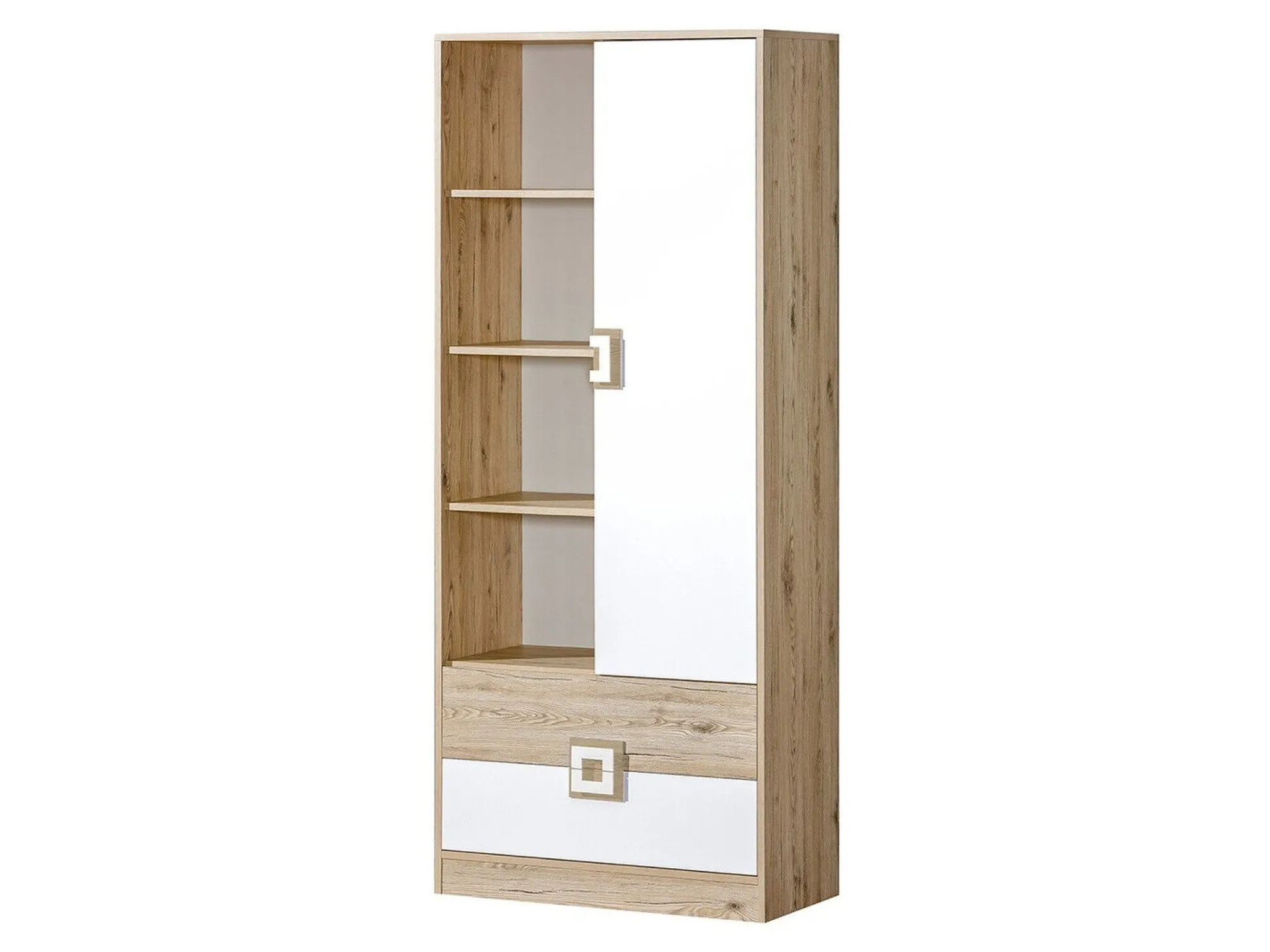 Reol Balvire 105 (Lys eg + Hvid)