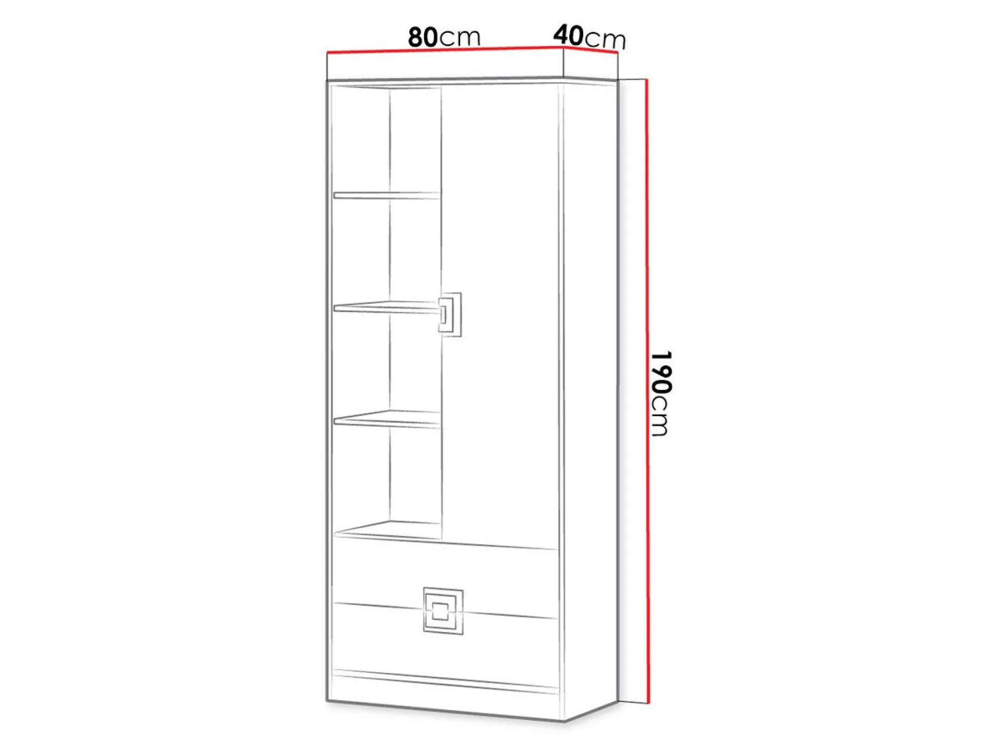 Reol Balvire 105 (Lys eg + Hvid)