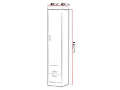 Reol Balvire 106 (Lys eg + Hvid + Lyserød)