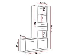 Reol Campus (Hvid + Glansfuld hvid)
