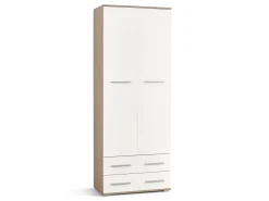 Reol Cirveso 107 (Sonoma eg + Glansfuld hvid)