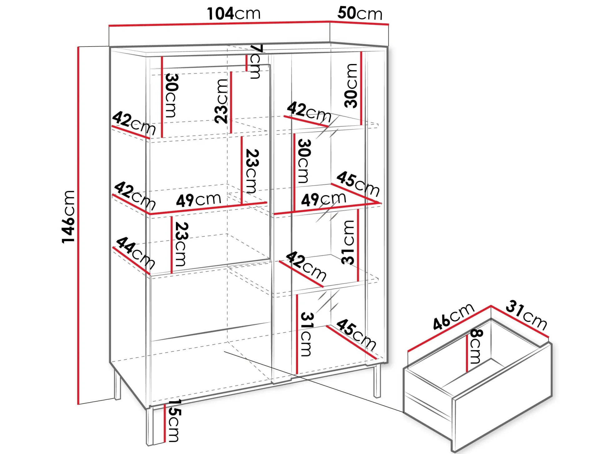 Reol Comfivo Delruva (Hvid)