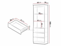 Reol Comfivo Gallus (Hvid)