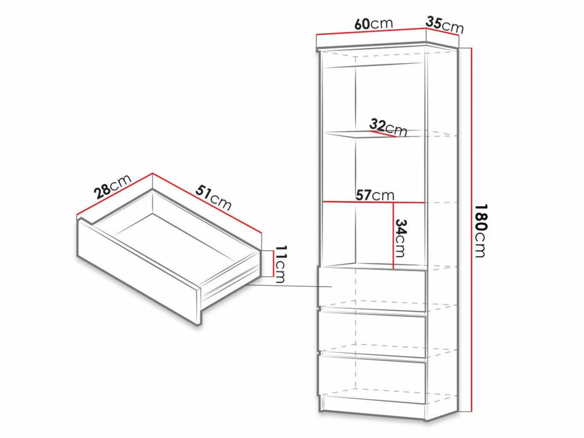 Reol Comfivo Gallus (Hvid)