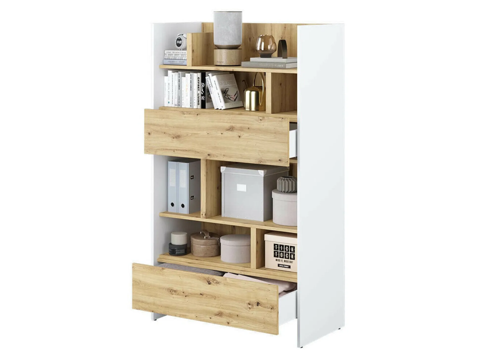 Reol Concept Pro Lenart Levfere 151 (Hvid + Artisan eg)